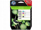 ���� 4 ���� ��� 912XL ������ HP 912XL Black Cyan Yellow Magenta Ink Cartridge for HP 3YP34A